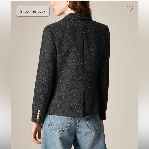 J. Crew École blazer in herringbone wool blend - Picture 2 of 14